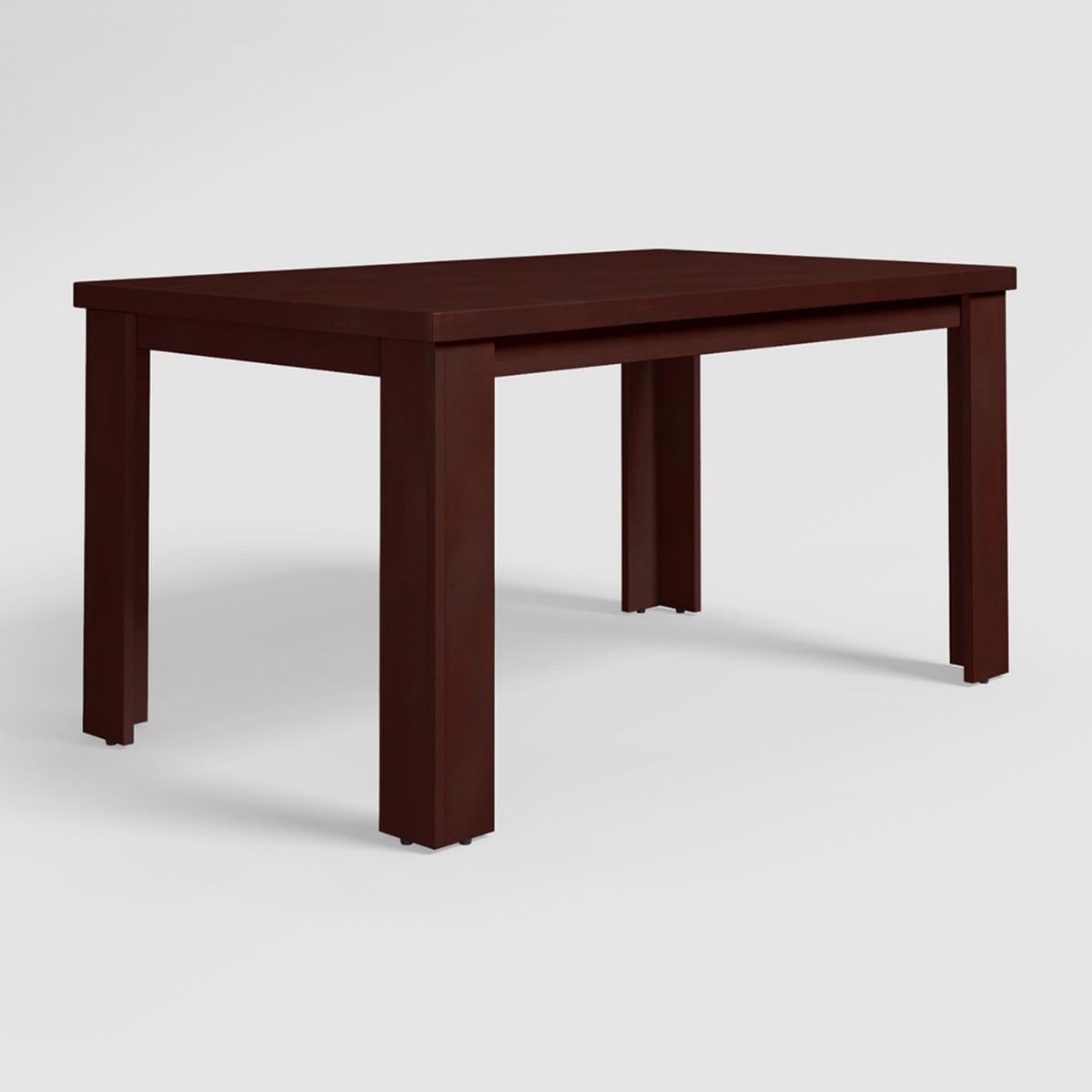 6-Seater MDF Engineered Wood Dining Set – Rectangular Table with 6 Chairs, Brownish Black