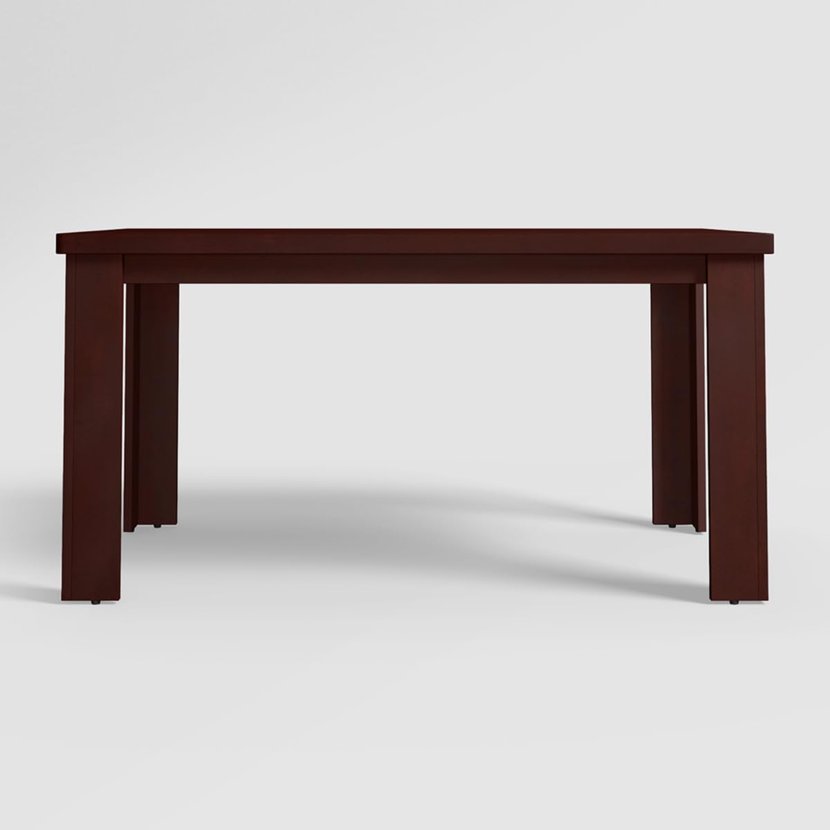 6-Seater MDF Engineered Wood Dining Set – Rectangular Table with 6 Chairs, Brownish Black