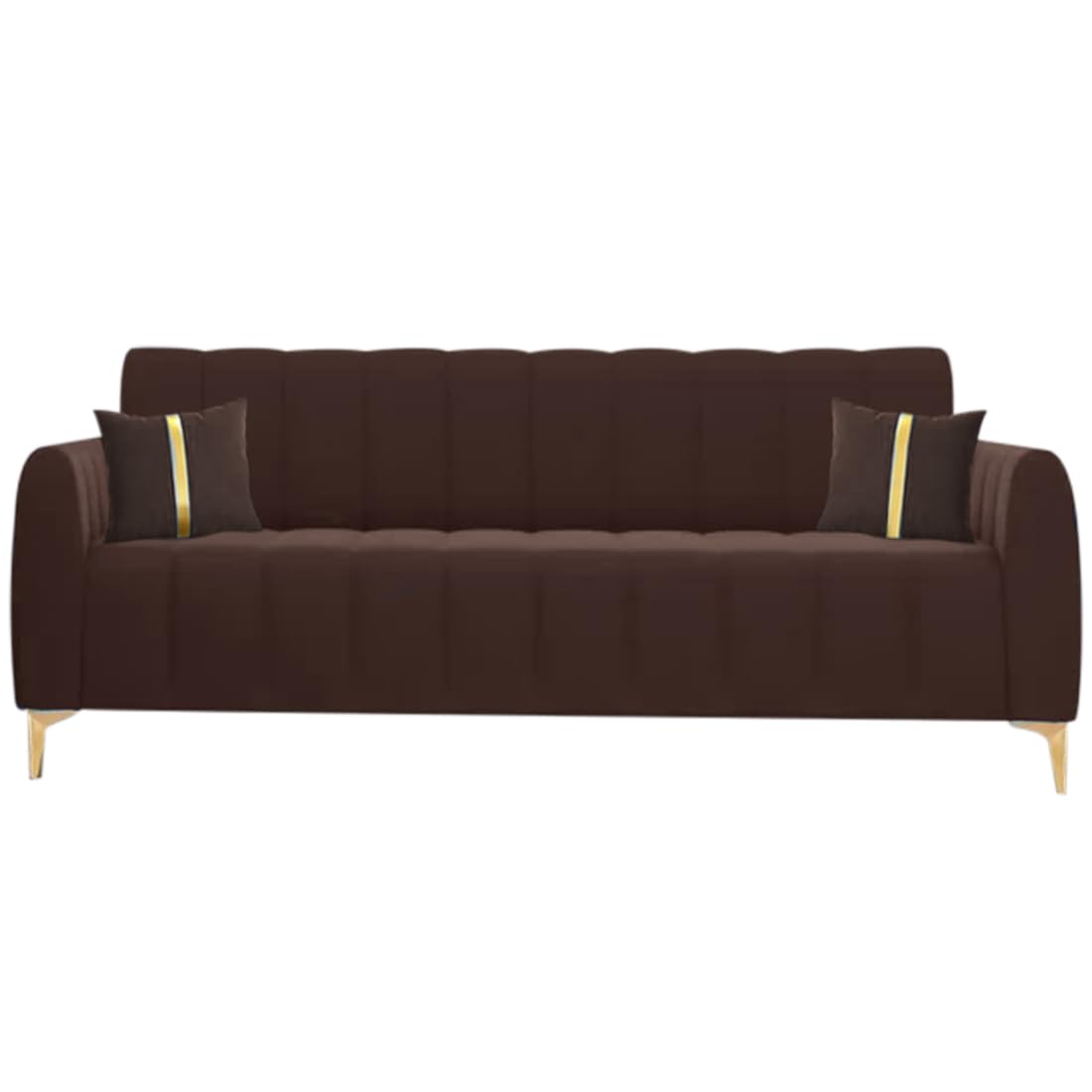 5 Seater Fabric Premium 3+2 Sofa Set for Living Room (Brown)