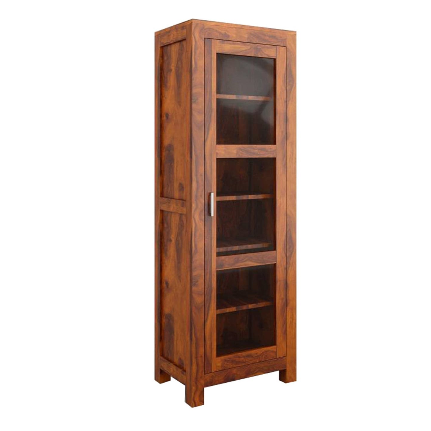 Victoria Solid Wood Kitchen Cabinet – Multipurpose Wooden Storage for Bedroom, Living Room, Study & Bar | Bookshelf with Honey Matte Finish
