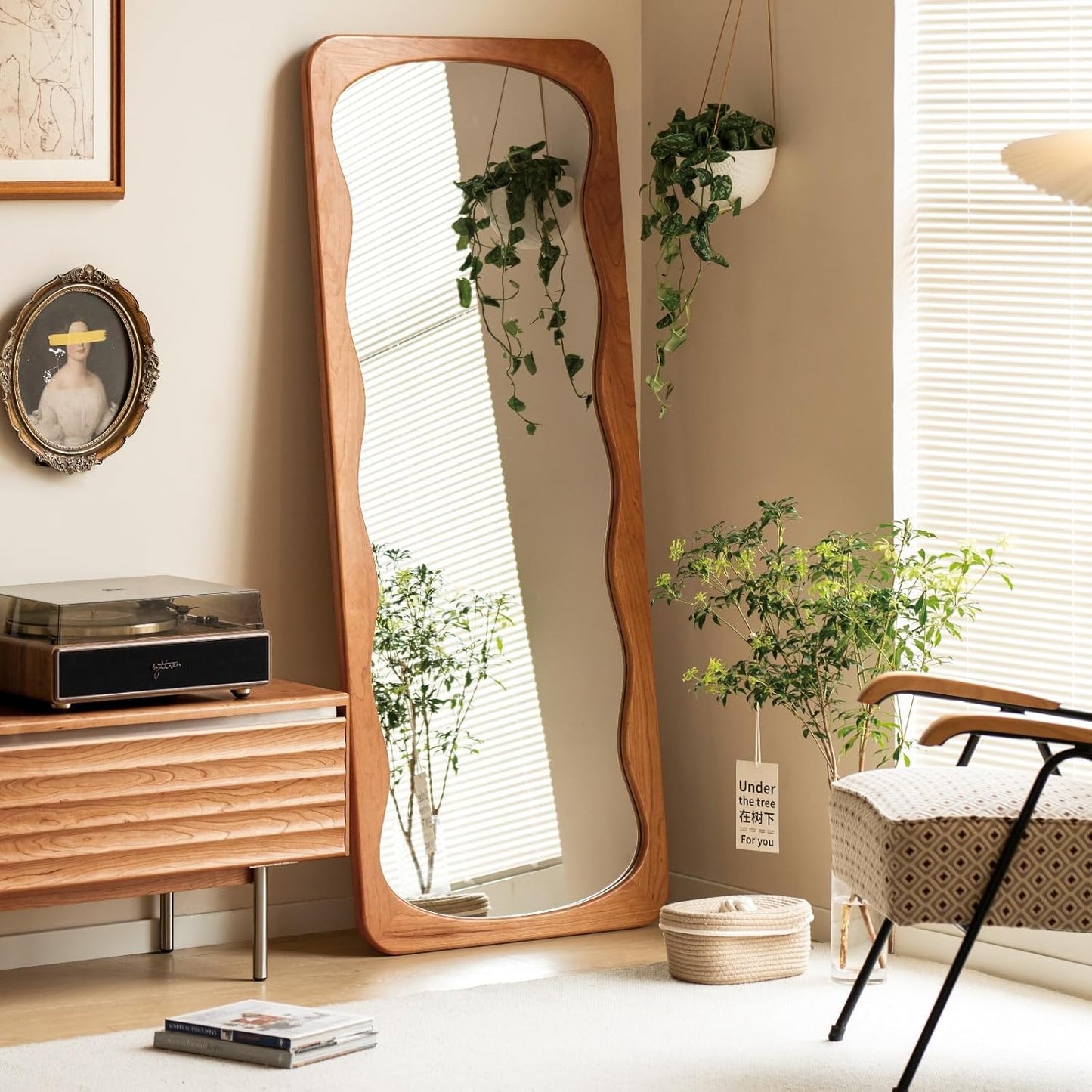 64"x28" Full-Length Mirror – Solid Wood Full-Body Floor Mirror