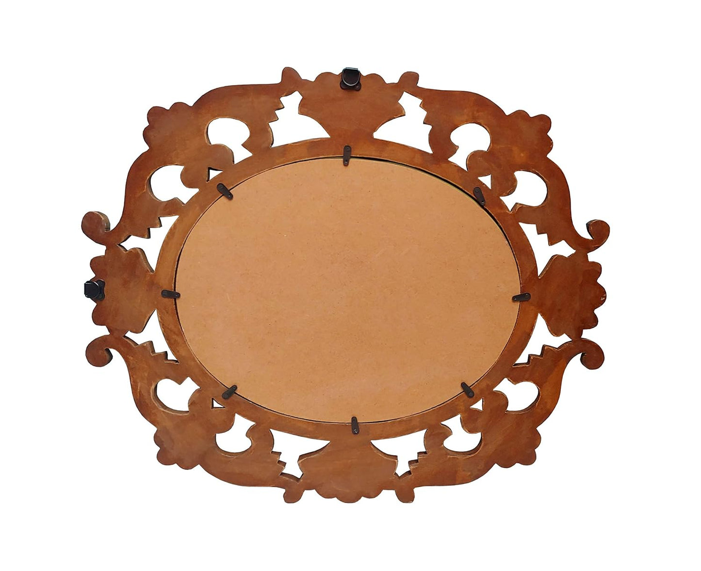 Victorian Style Wall Mirror – Handcrafted Wooden Frame in Walnut Finish, 24" x 20", Pack of 1