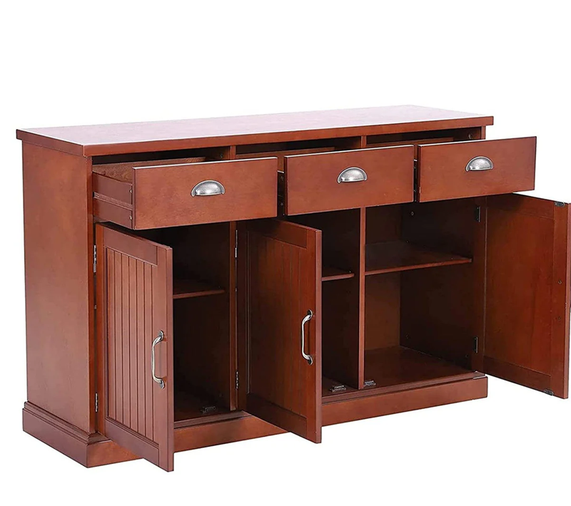 Kitchen Cabinet Console Table with 3 Drawers & 3 Doors for Dining or Living Room