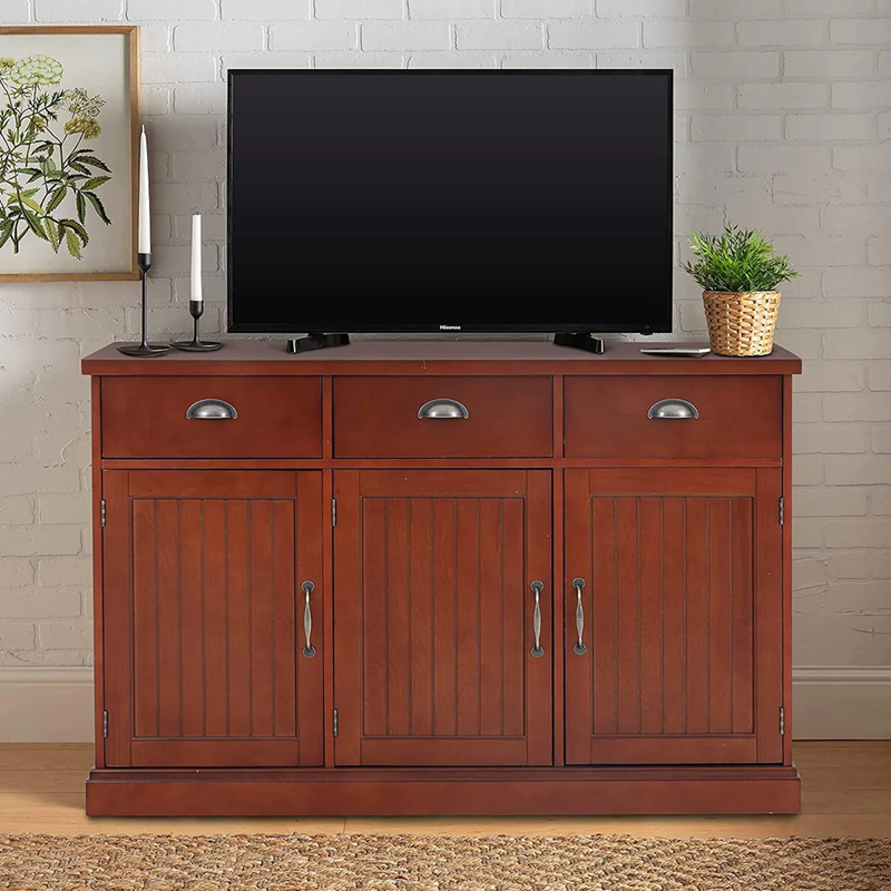 Kitchen Cabinet Console Table with 3 Drawers & 3 Doors for Dining or Living Room