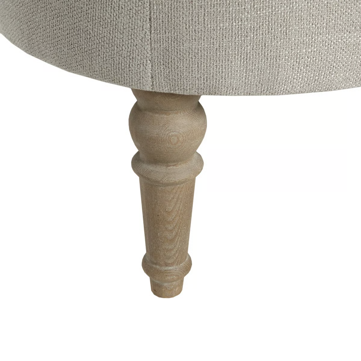 Clara Tufted Oval Ottoman | Upholstered Coffee Table Bench