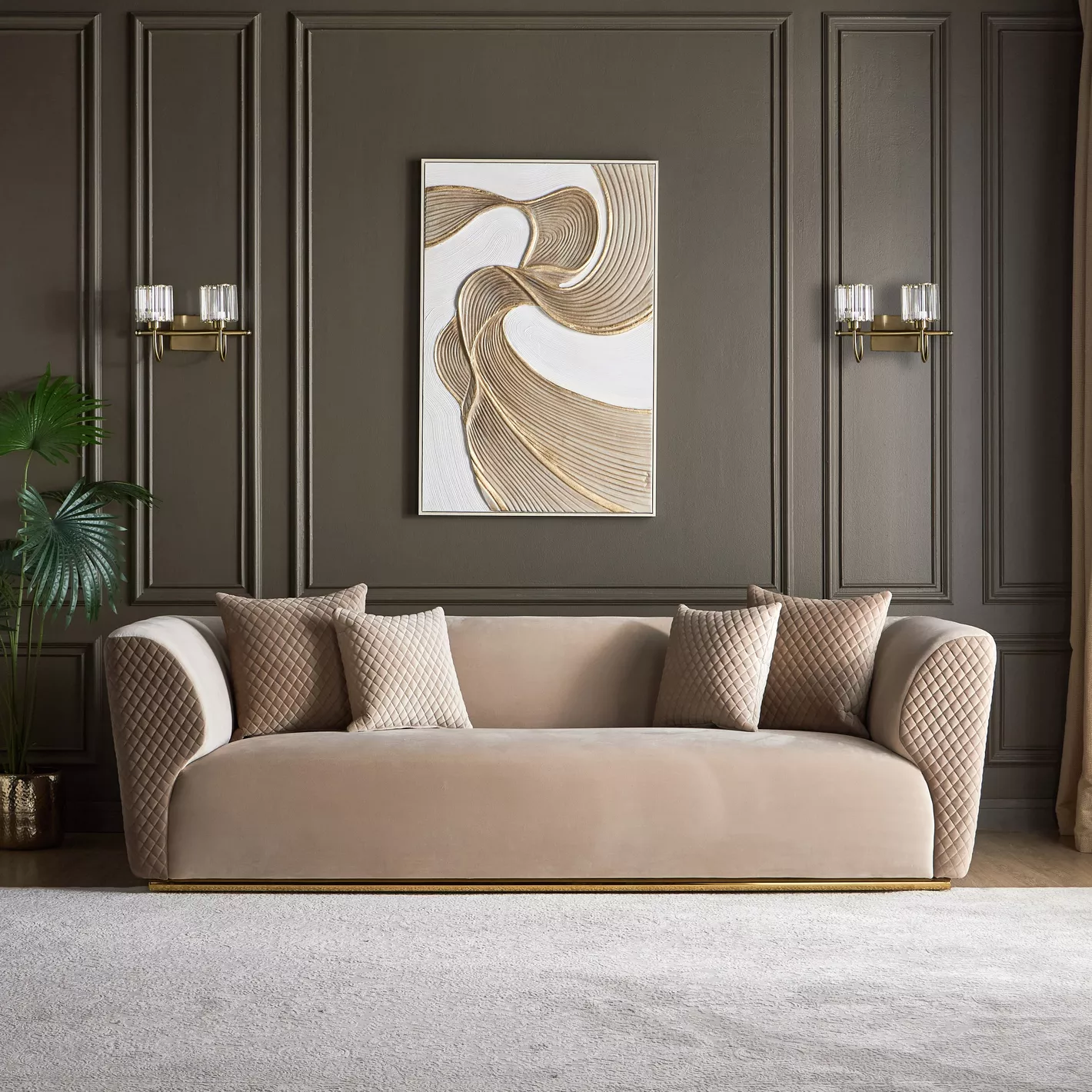3-Seater Fabric Sofa – Stylish Comfort for Modern Living