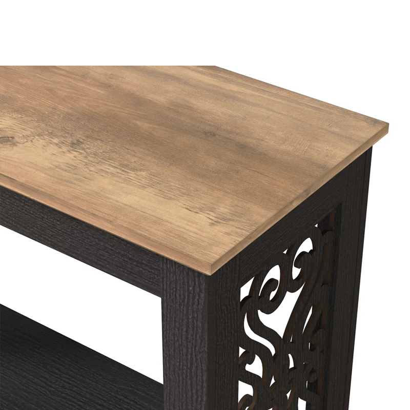 Elevate Your Space with This 42’’ Wooden Console Table ( Black & Oak)