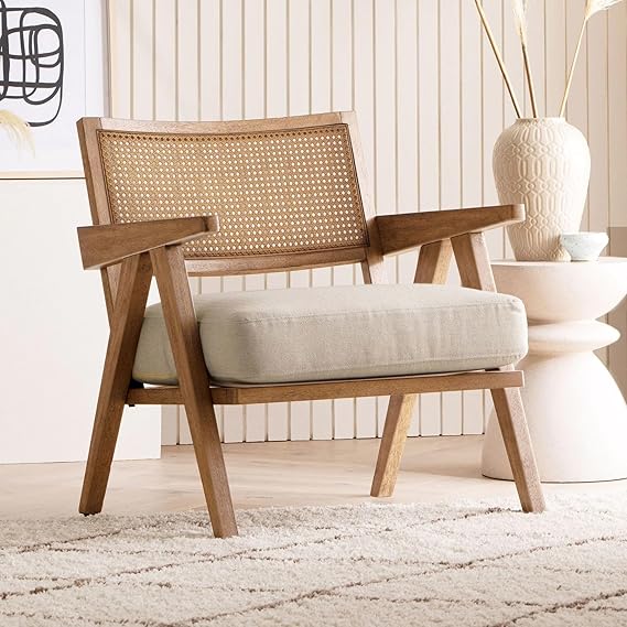 Ultra-Soft Bronx Wood-Effect Accent Arm Chair for Home