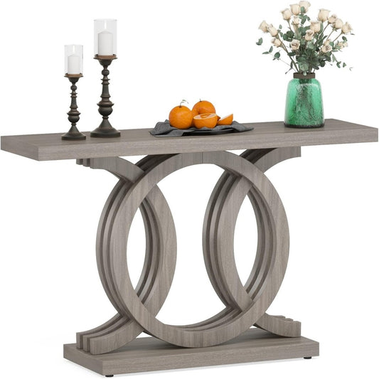 55 inches Console Table with Geometric Base