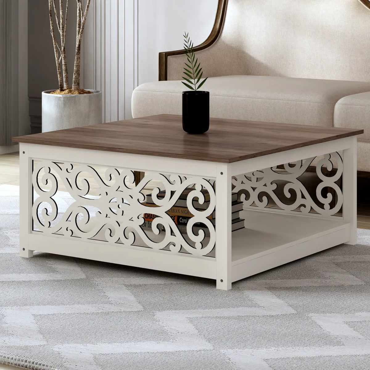 Modern Coffee Table with Storage for Living Room