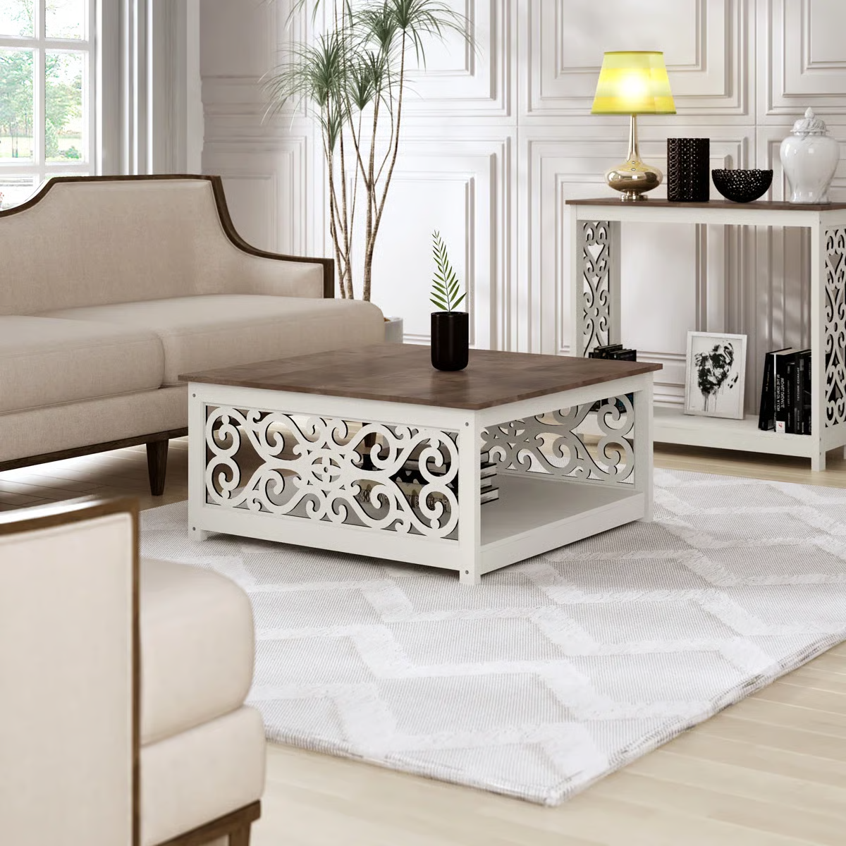 Modern Coffee Table with Storage for Living Room