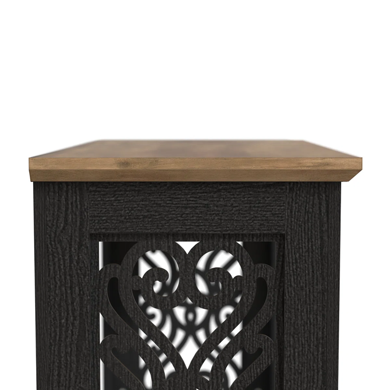 Elevate Your Space with This 42’’ Wooden Console Table ( Black & Oak)