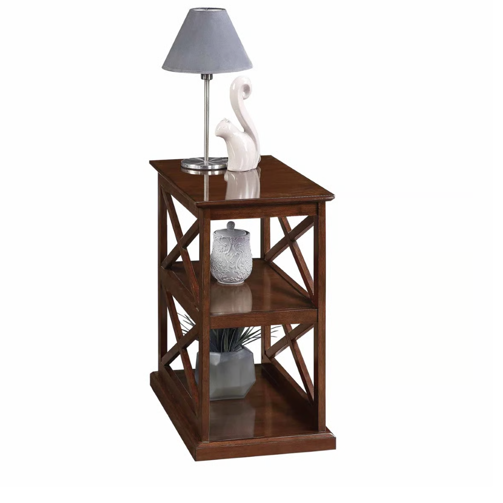 24'' Chairside End Table with Storage Shelf & Drawer