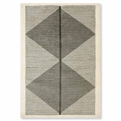 Rug with geometric pattern on a white background