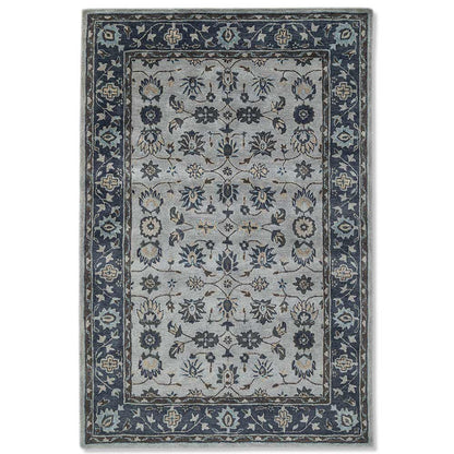 Decorative rug with floral pattern on a white background