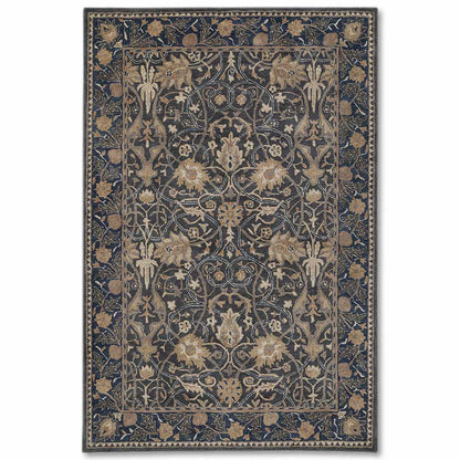 Decorative rug with intricate patterns on a white background