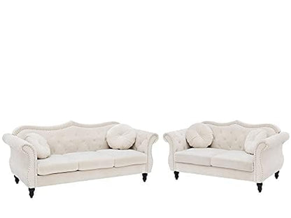 White sofa set on a white background