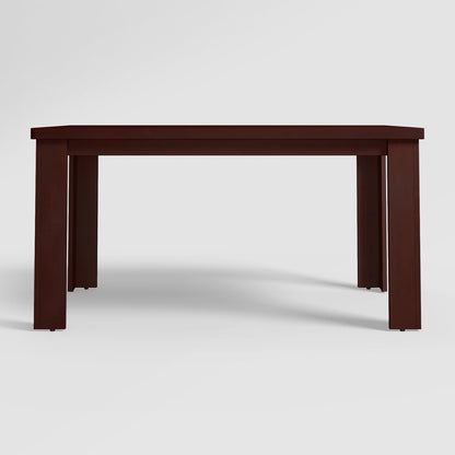 6-Seater MDF Engineered Wood Dining Set – Rectangular Table with 6 Chairs, Brownish Black