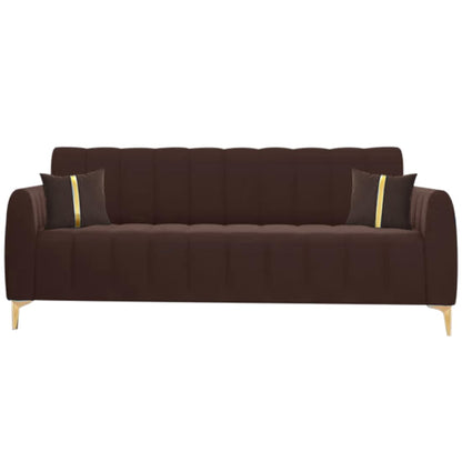 5 Seater Fabric Premium 3+2 Sofa Set for Living Room (Brown)