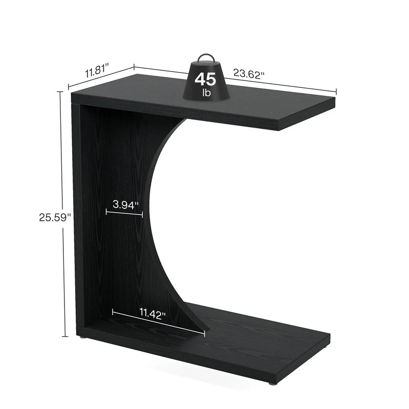 C-Shaped End Table, Sofa Side Table Couch Table