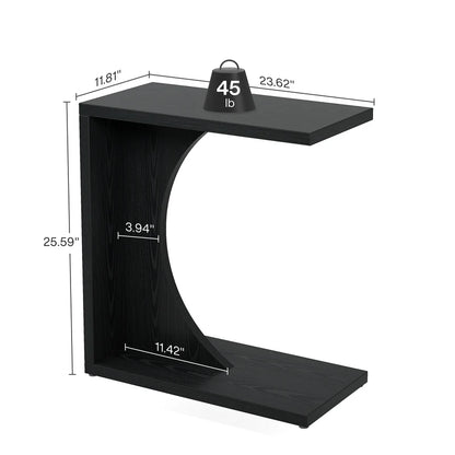 C-Shaped End Table, Sofa Side Table Couch Table