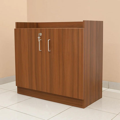 Premium Engineered Wood Shoe Rack with Door and Lock 3 Spacious Compartments for 20 to 25 Pairs