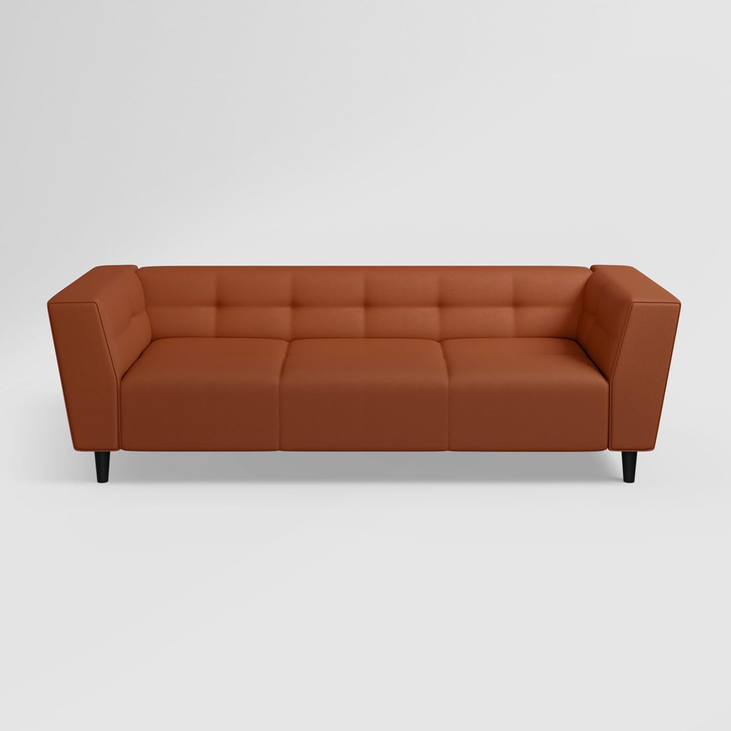 3-Seater Synthetic Leather Sofa | Modern Sofa with Arms for Living Room