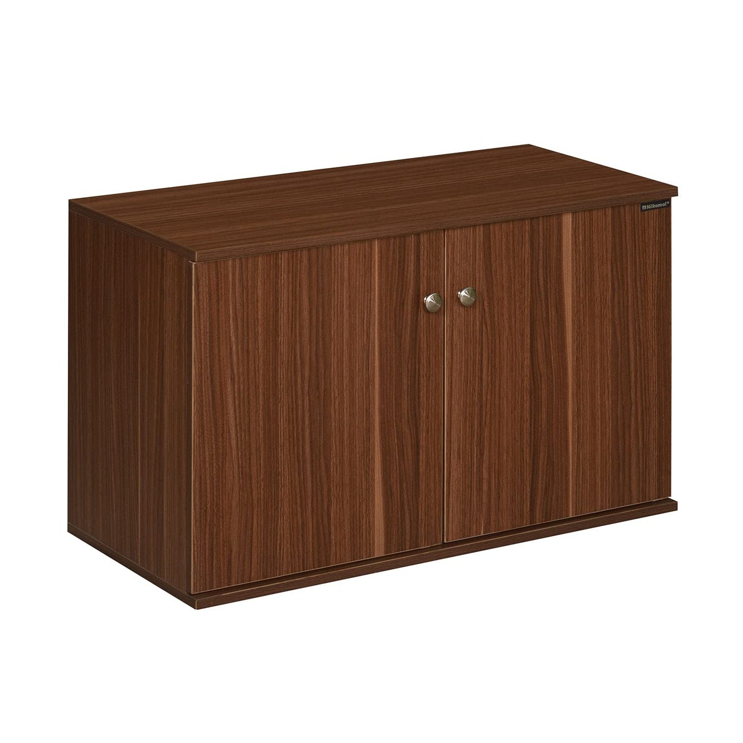 2 Door Engineered Wood Shoe Cabinet; with 6-Shelf Compatible Upto 12 Pairs of Shoes (Classic Walnut)