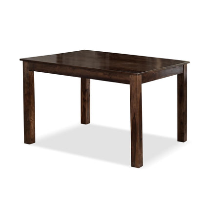 Modern Solid Sheesham Wood 4 Seater Dining Table Set with Cushion Chairs – Walnut Finish