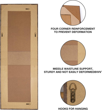 Brown fabric with reinforcement details and hooks for hanging on a white background