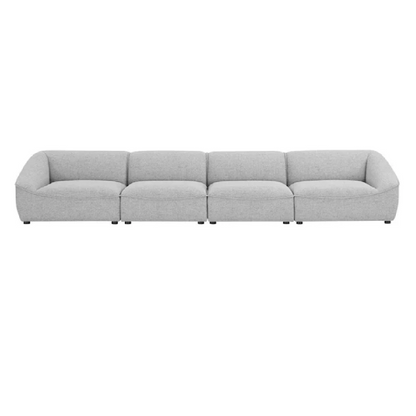 Gray sectional sofa on a white background