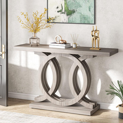 55 inches Console Table with Geometric Base