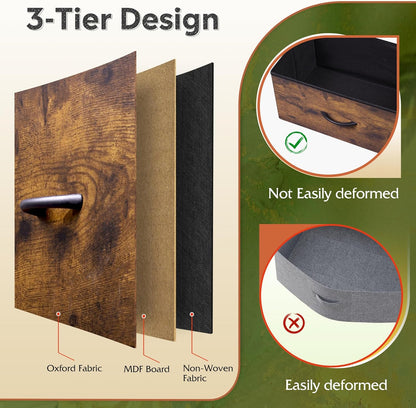 3-tier design with Oxford fabric, MDF board, and non-woven fabric layers, showing durability and deformation resistance.