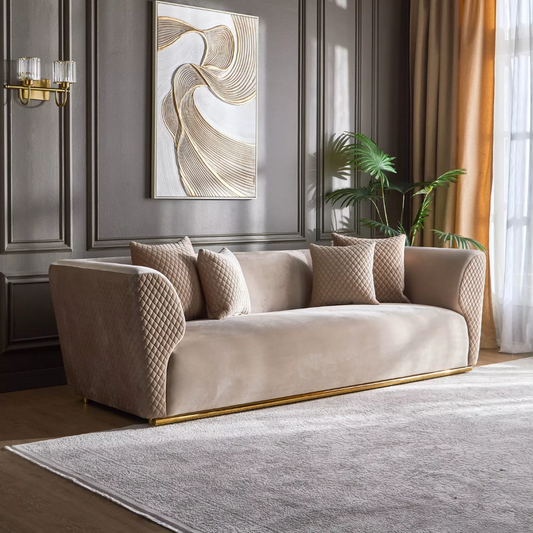 3-Seater Fabric Sofa – Stylish Comfort for Modern Living