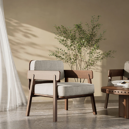 Contemporary Accent Chair with Solid Wood Frame