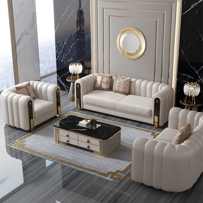 Luxury Modern Leather Sofa Set (American Design)