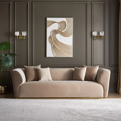 3-Seater Fabric Sofa – Stylish Comfort for Modern Living