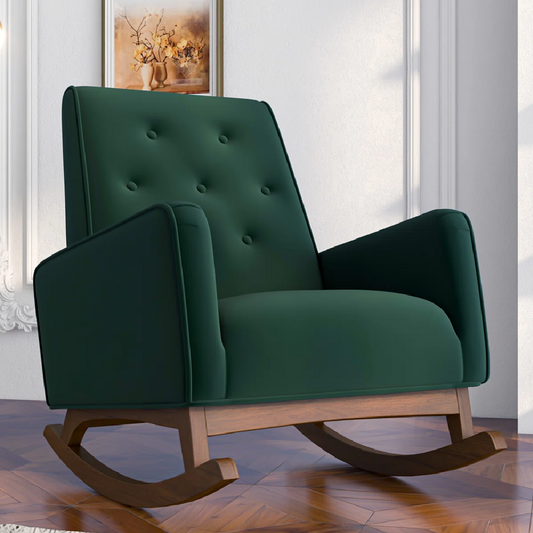 Classic Rocking Chair – Comfortable Design with Padded Seat