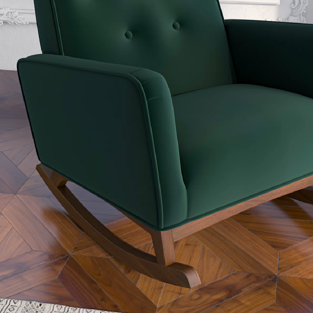 Classic Rocking Chair – Comfortable Design with Padded Seat