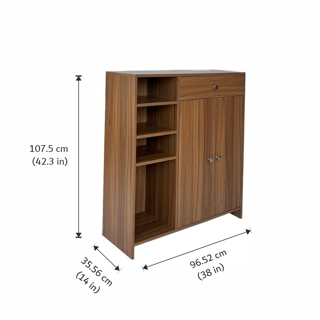 Shoe Rack Cabinet Slipper Footwear Stand Organizer with Drawer can Store Up to 16 Pairs