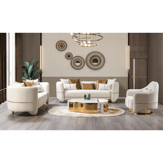 WHITE SOFA SET