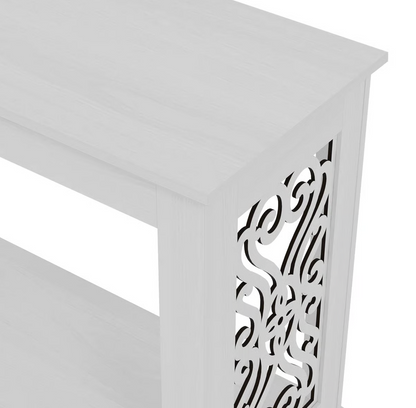 Wooden 42'' Console Table – Pearl White Oak Finish