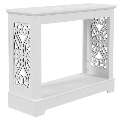 Wooden 42'' Console Table – Pearl White Oak Finish