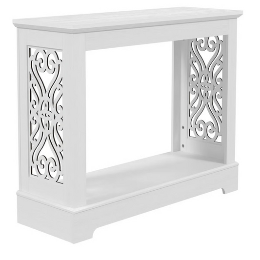 Wooden 42'' Console Table – Pearl White Oak Finish