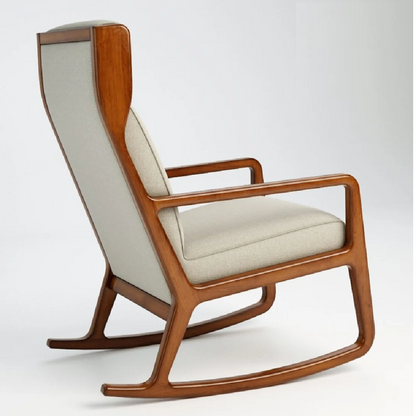 Rocking chair in beige color for comfort