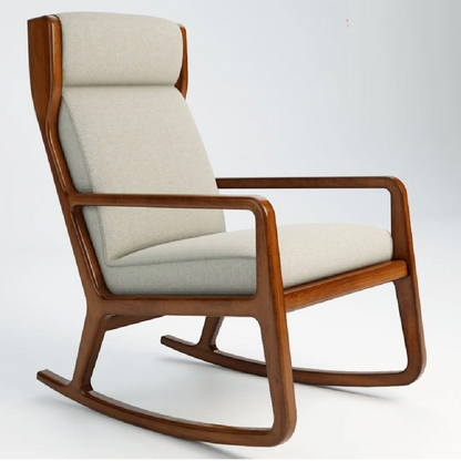 Rocking chair in beige color