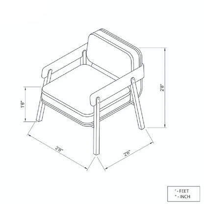 Contemporary Accent Chair with Solid Wood Frame
