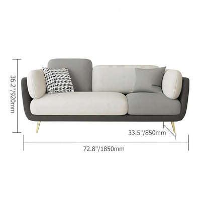 Luxurious Traditional Chesterfield 3-Seater Sofa (Brown & Beige)