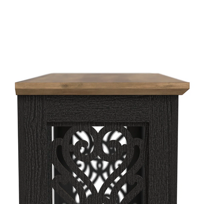 Elevate Your Space with This 42’’ Wooden Console Table ( Black & Oak)