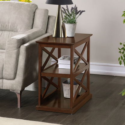 24'' Chairside End Table with Storage Shelf & Drawer